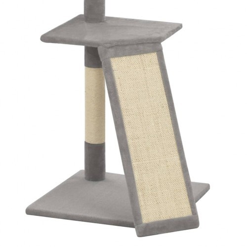 Arranhador para gatos com hastes de sisal, cinza