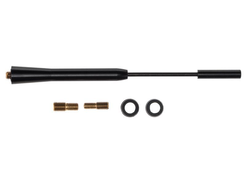 HP Autozubehör Antennenstab Schwarz 16 cm Universal Antennenstab Alu-Design Schwarz 16 cm, mit Adapter M5 und M6