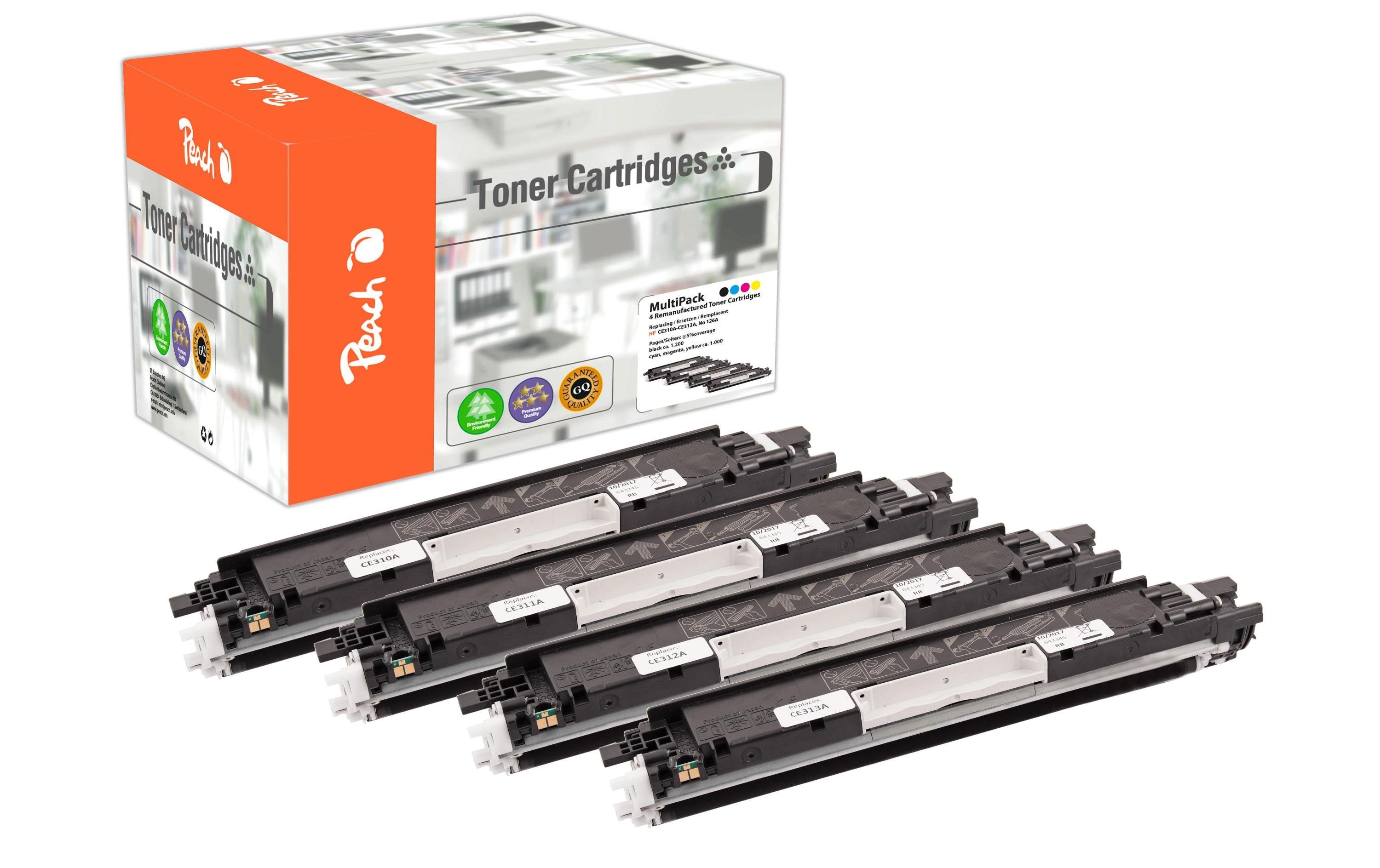 Tonerset HP Nr. 126A (CE31A) BK, C, M, Y<br>Toner, black