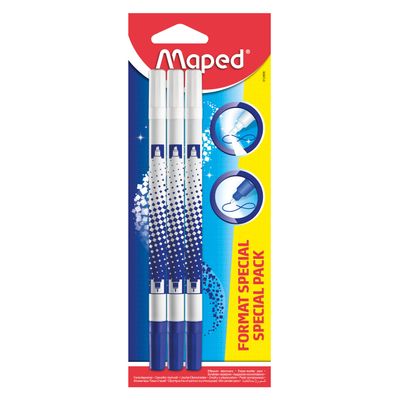 Maped - Pack de 6 effaceurs et réécriveurs - pointe biseautée