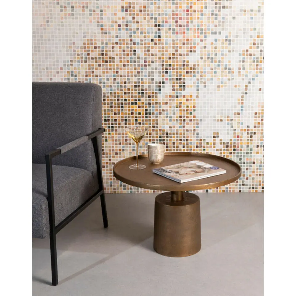 Housecraft Mason Salontafel Rond Metaal 60x 60 cm Goud