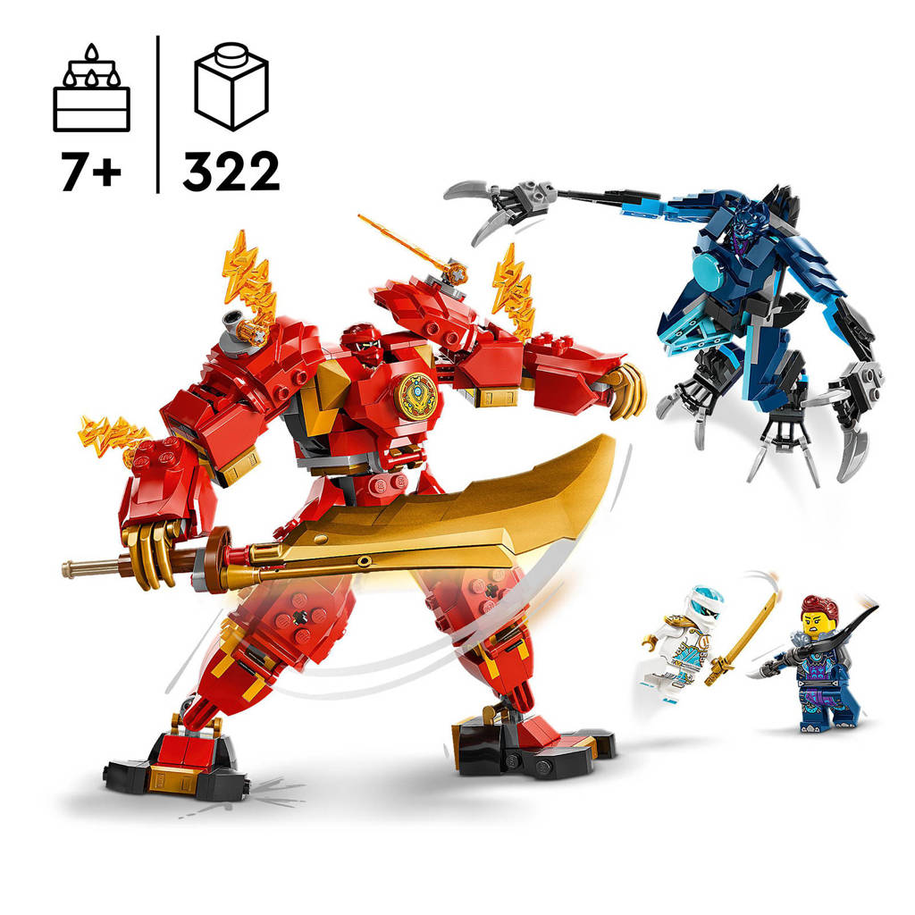 Nog niet gebouwdKai's elementaire vuurmecha Actiefiguur Speelgoed voor Rollenspellen 71808