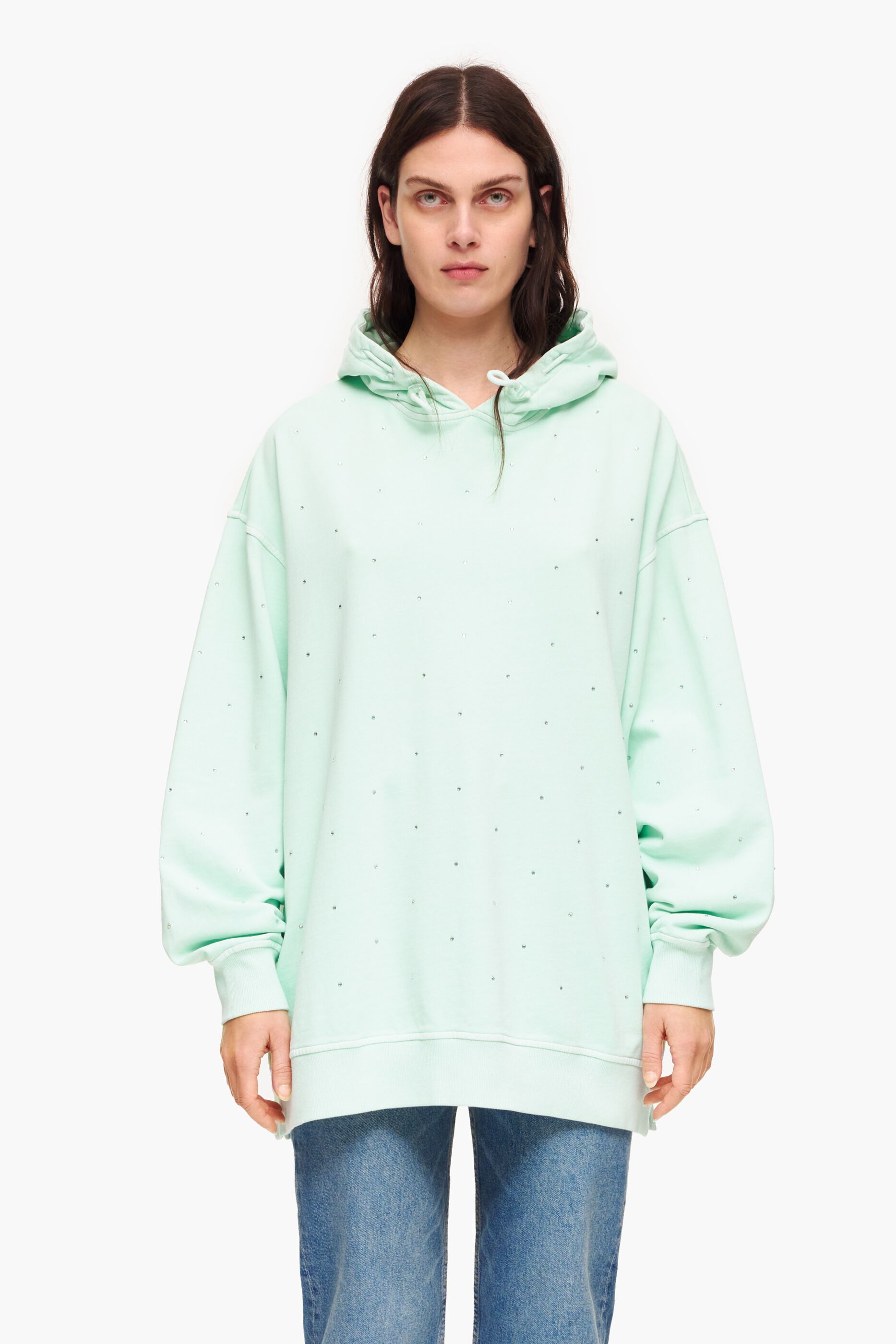 Moletom verde menta com glitter