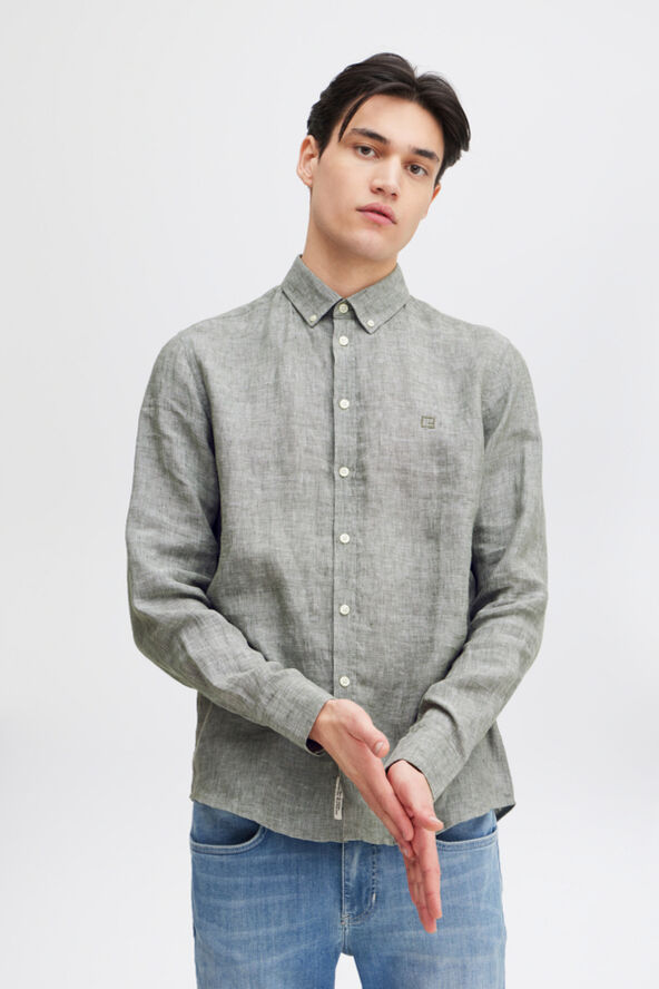 Casual Friday CFANTON BD LS linen shirt Navy blazer melange