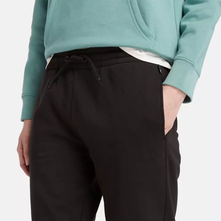 Pantalon de survêtement à envers brossé pour femme en noir