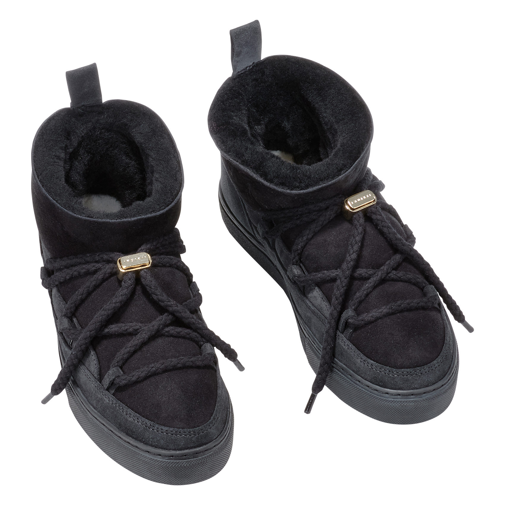 CLASSIC LOW - Boots fourrées en cuir velours| Noir