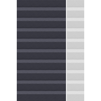 Kleurstaal GAMMA maatwerk dubbel plisségordijn deels verduisterend donker blauw (8108)
