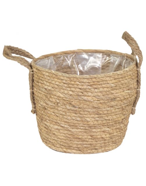 Mega Collections Plantenmand Naturel - Plantenbak - Ø33x26 cm Bruin
