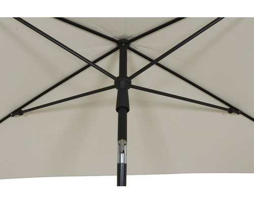 City center paalparasol Siena Garden 140 x 210 cm Polyester Aluminium antraciet Handzwengel opvouwbaar rechthoekig
