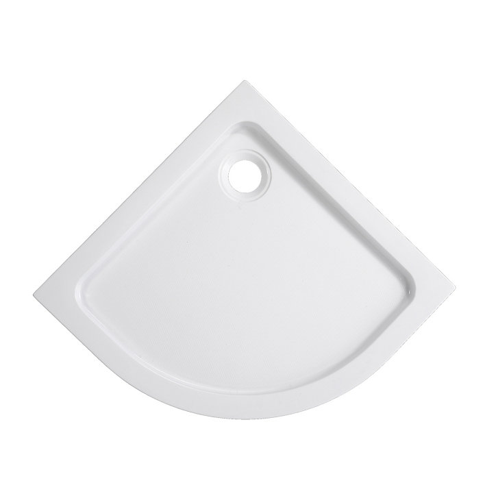 Receveur de douche quart de cercle à poser 80 x 80 cm, Dommel