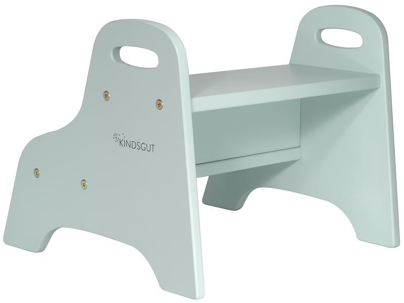 Kindsgut Schemel Holztritt Aqua Tritthocker für einen sicheren Stand am Waschbecken