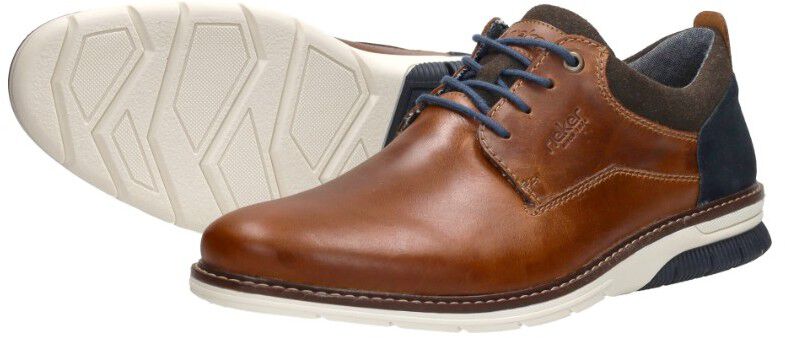 Rieker Veterschoenen Laag cognac