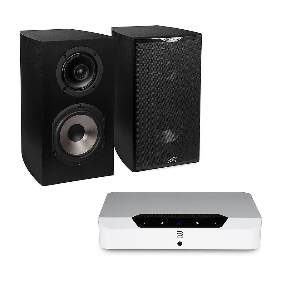 Bluesound Powernode Edge Blanc + Cabasse Antigua MC170 Noir