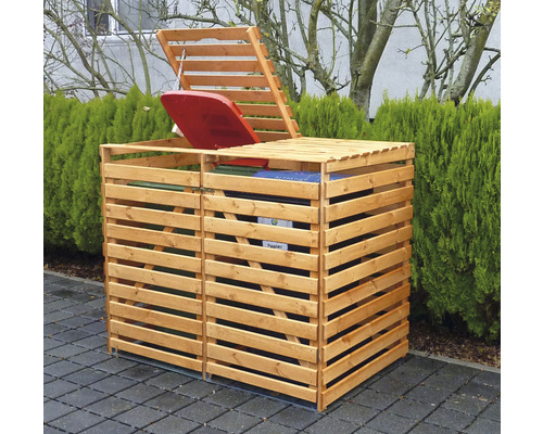Promadino Vario V-bak opbergmeubel voor 2 bakken, 148 x 92 x 122 cm, bruin