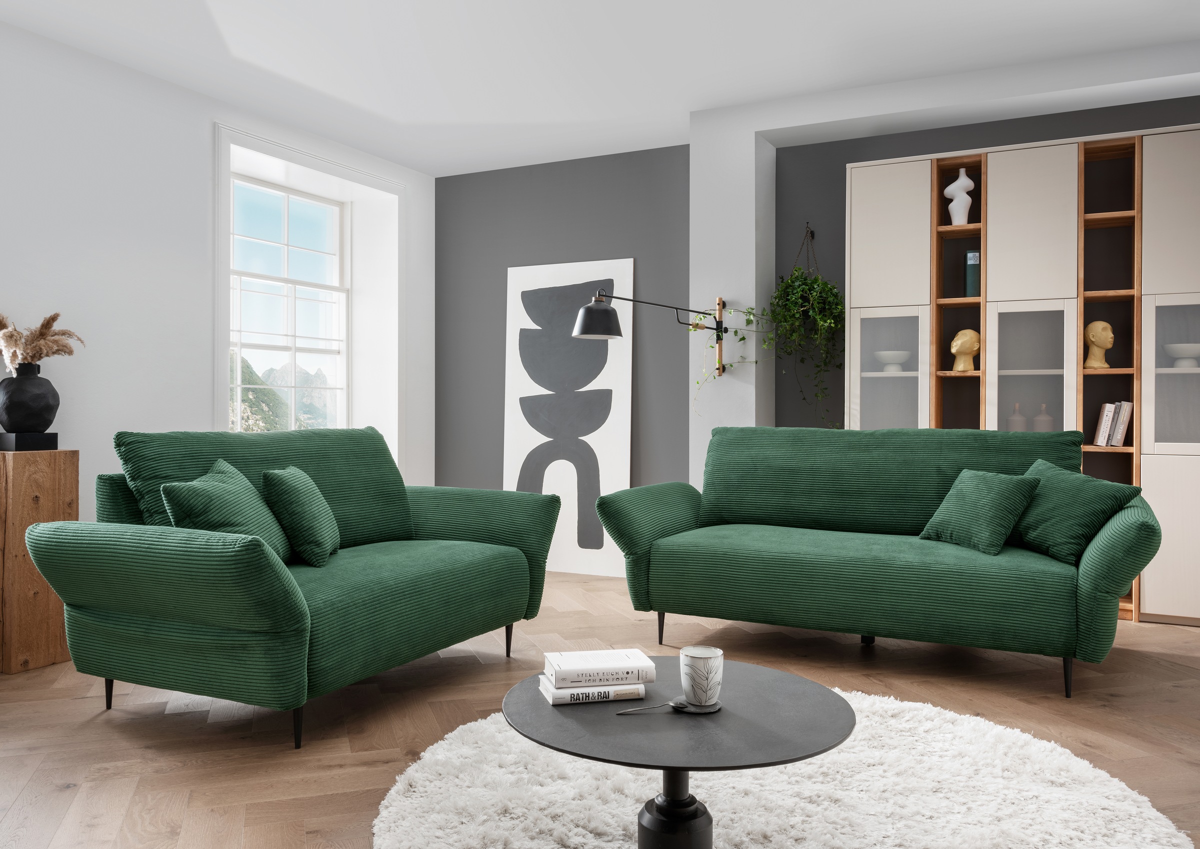 INOSIGN Polstergarnitur »Vanilla« Set, 3-Sitzer und 2-Sitzer, 2 Stk. tlg. auch einzeln und als Polsterecke erhältlich, inkl. Zierkissen