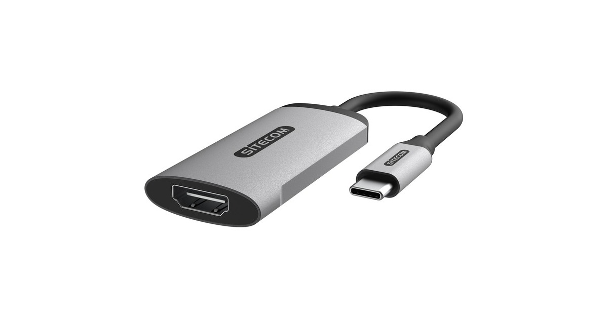 SitecomUSB-C naar HDMI 2.1 adapter  (Grijs, 0,15 meter)