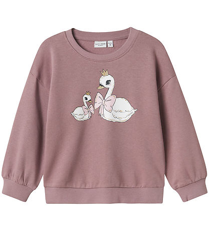 Name It Sweatshirt - NmfValona - Elderberry/Schwäne