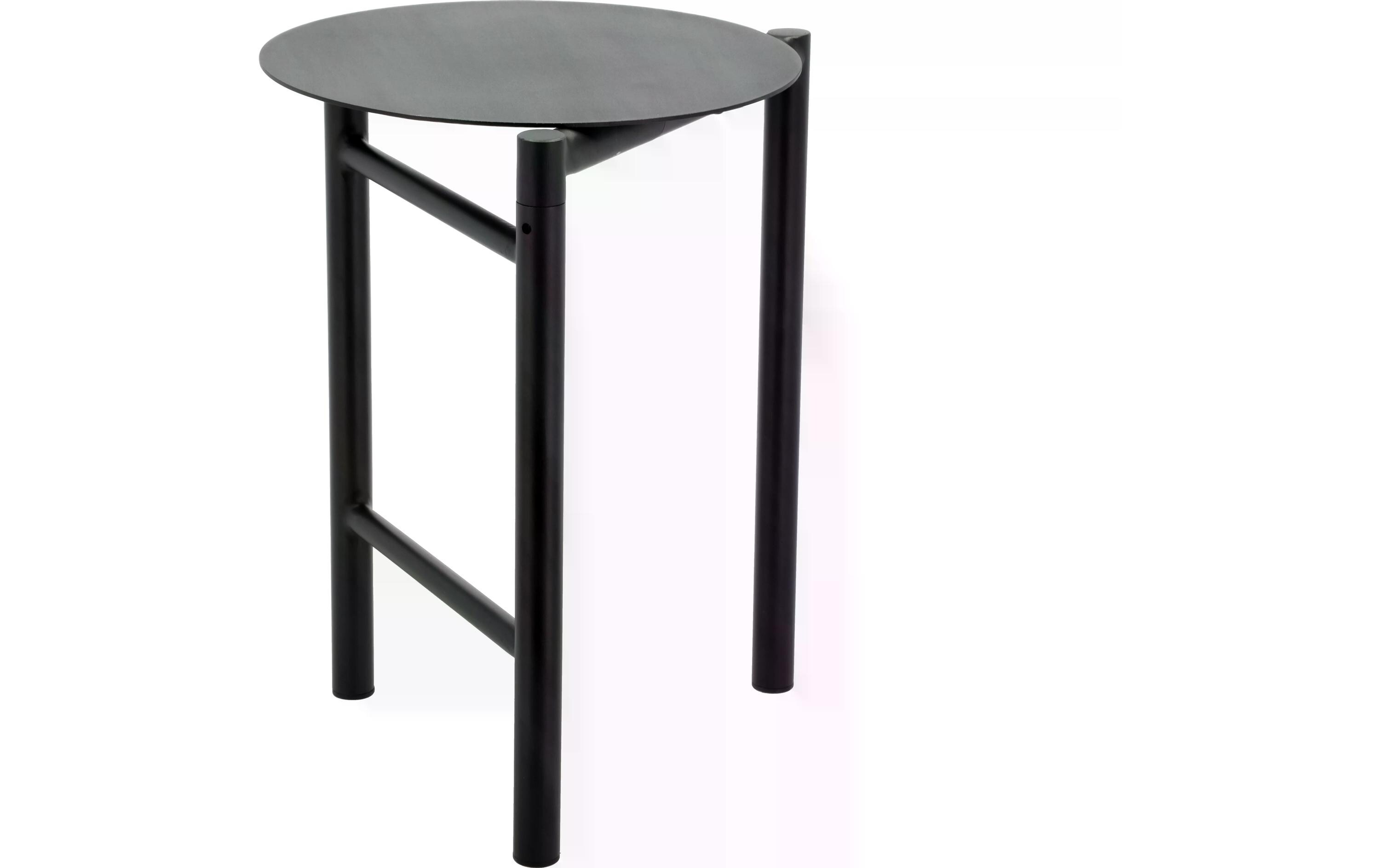 Hocker Disc 33 x 45 cm, Schwarz<br>Barhocker aus Metall