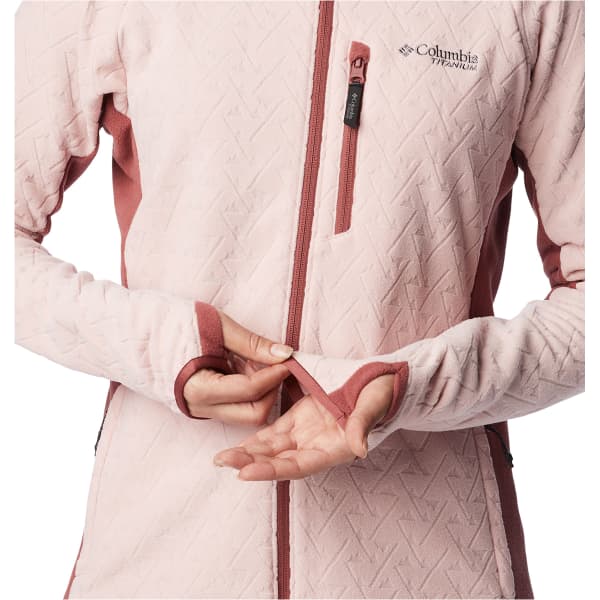 Veste polaire randonnée COLUMBIA TITAN PASS 3.0 FULL ZIP FLEECE W DUSTY PINK/BEETROOT