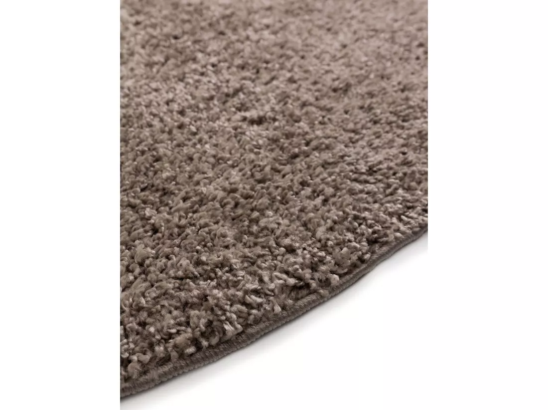 Tapis à poils longs Soho Taupe ø 160 cm rond