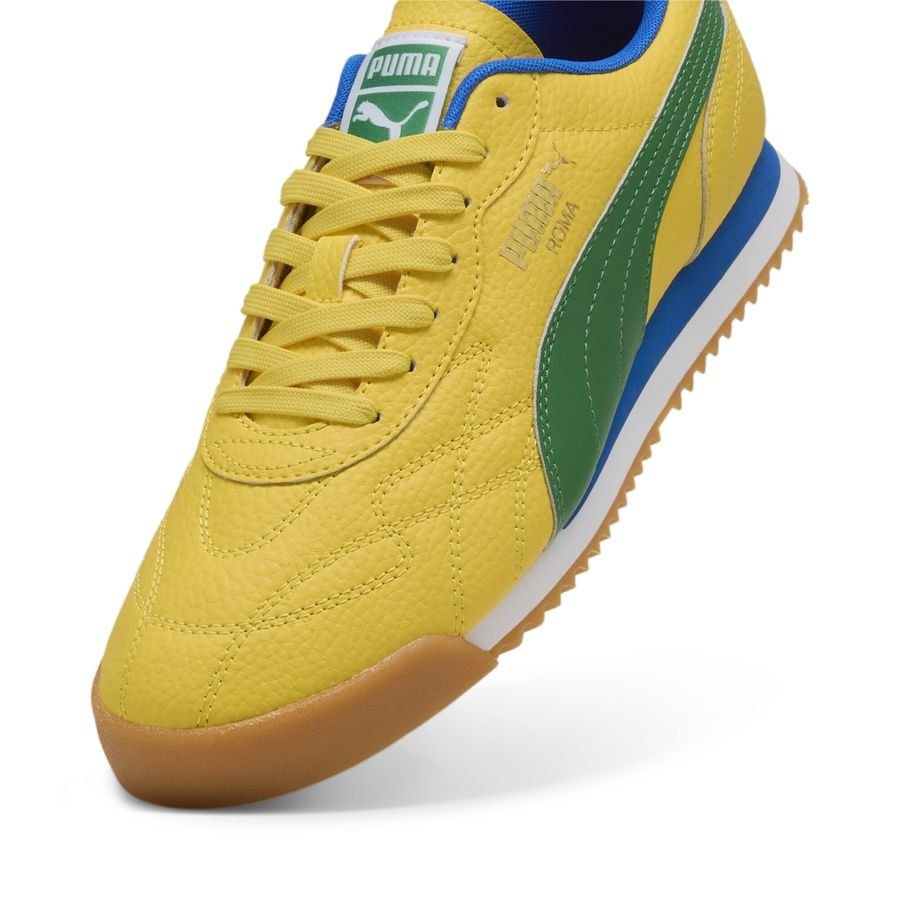 Roma Anniversario Pele Yellow-Archive Green-PUMA Team Royal