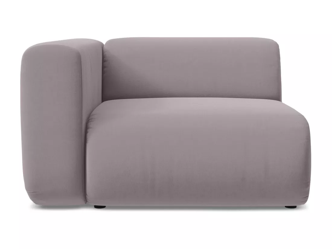 Module avec accoudoirs gauche en velours - lavande - EKAHI