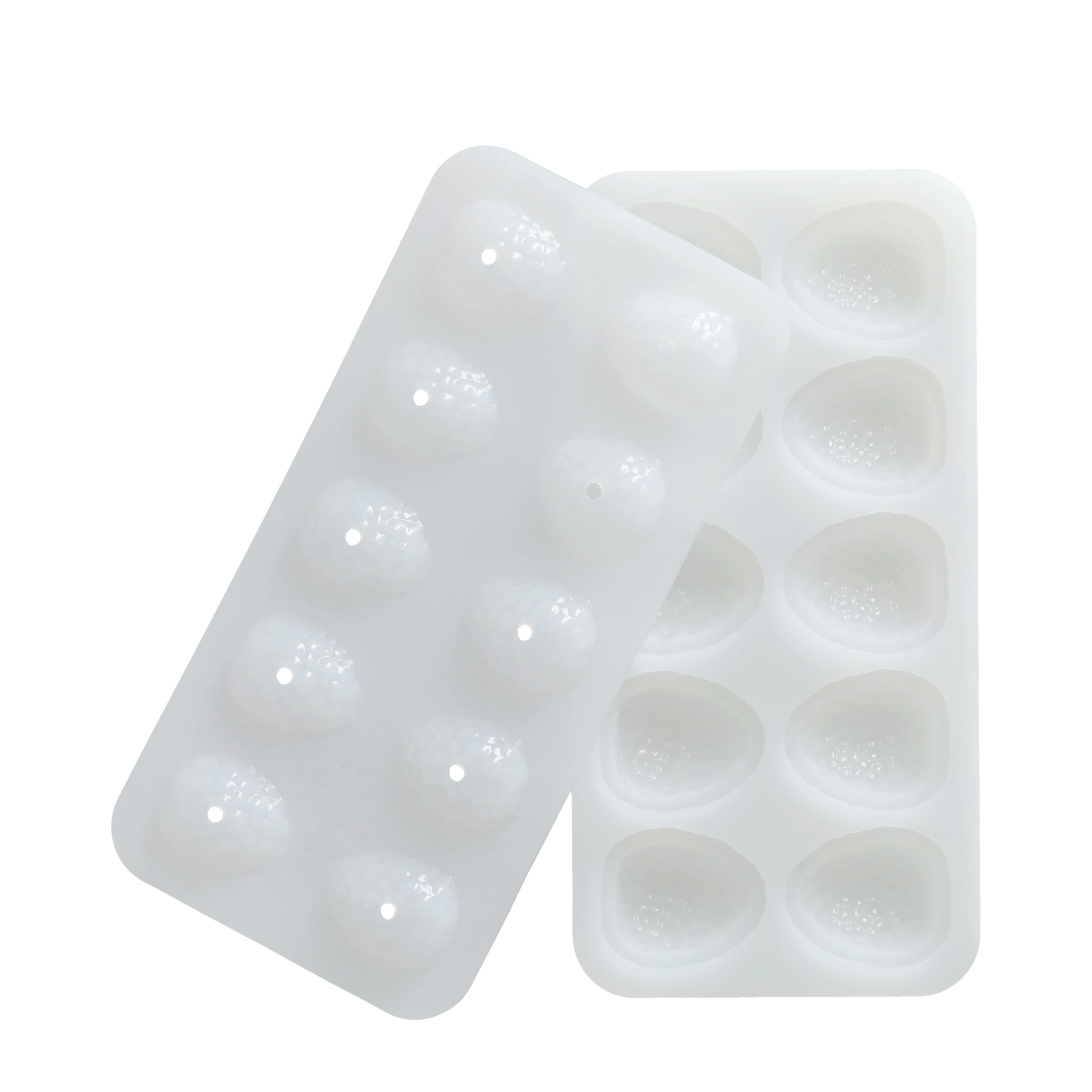 (10-fach) Silikon 3D Trend Früchte Kuchen Form DIY Gussform für Virale Frucht Desserts - Himbeere