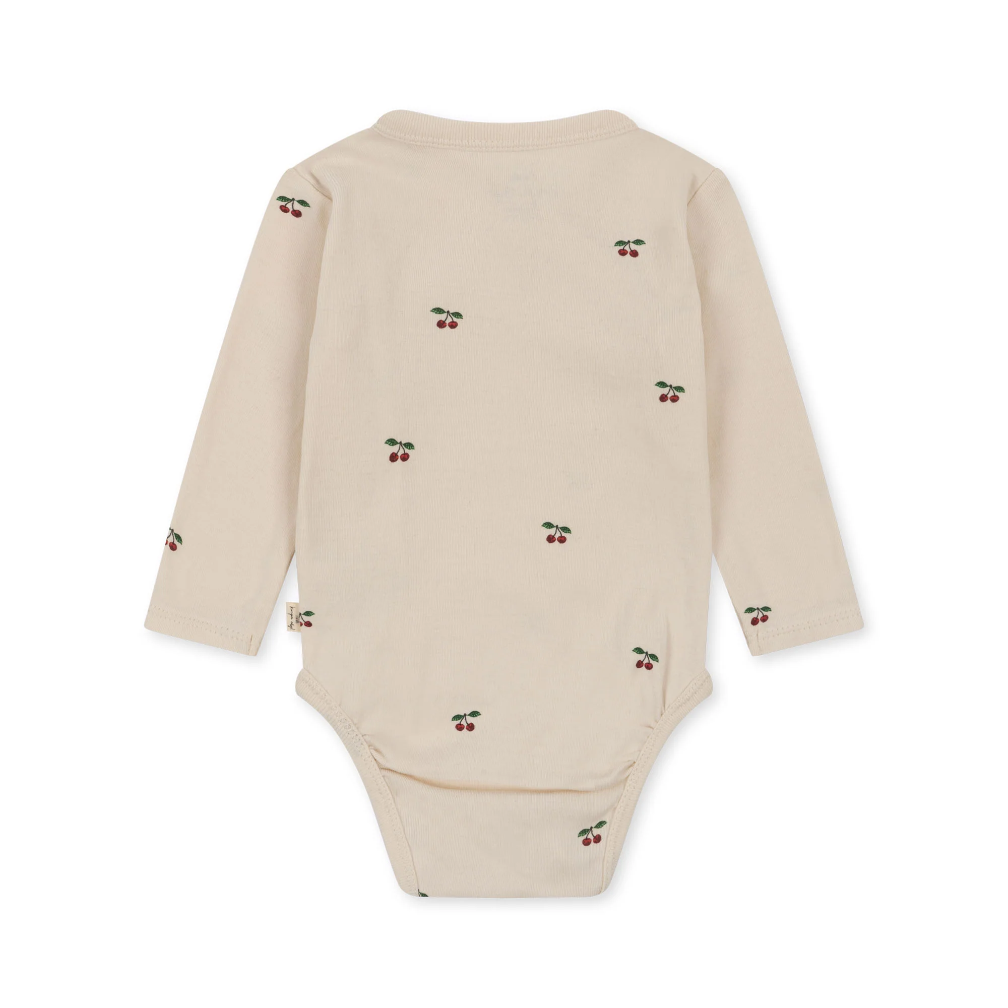 langærmet body til nyfødt - cherry - 0-1M