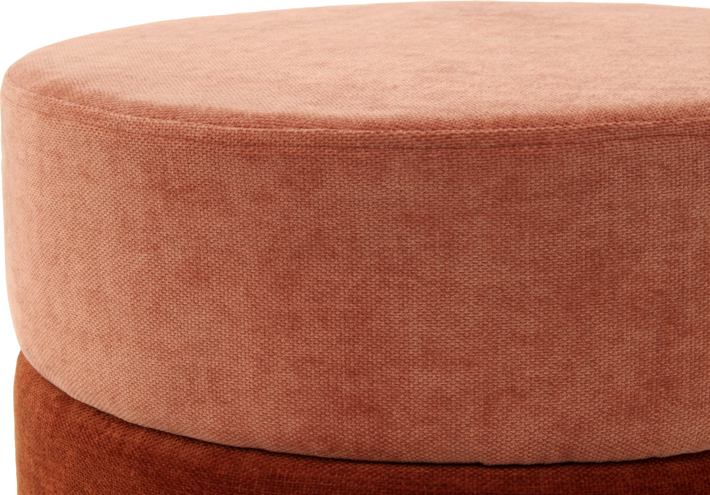 Kayoom Sitzhocker »Hocker Matilda 225, Komfortable runde Form, Gemütlicher Design-Hocker« 1 Stk. tlg. samtweich, elegant, gepolstert, grosse Sitzfläche