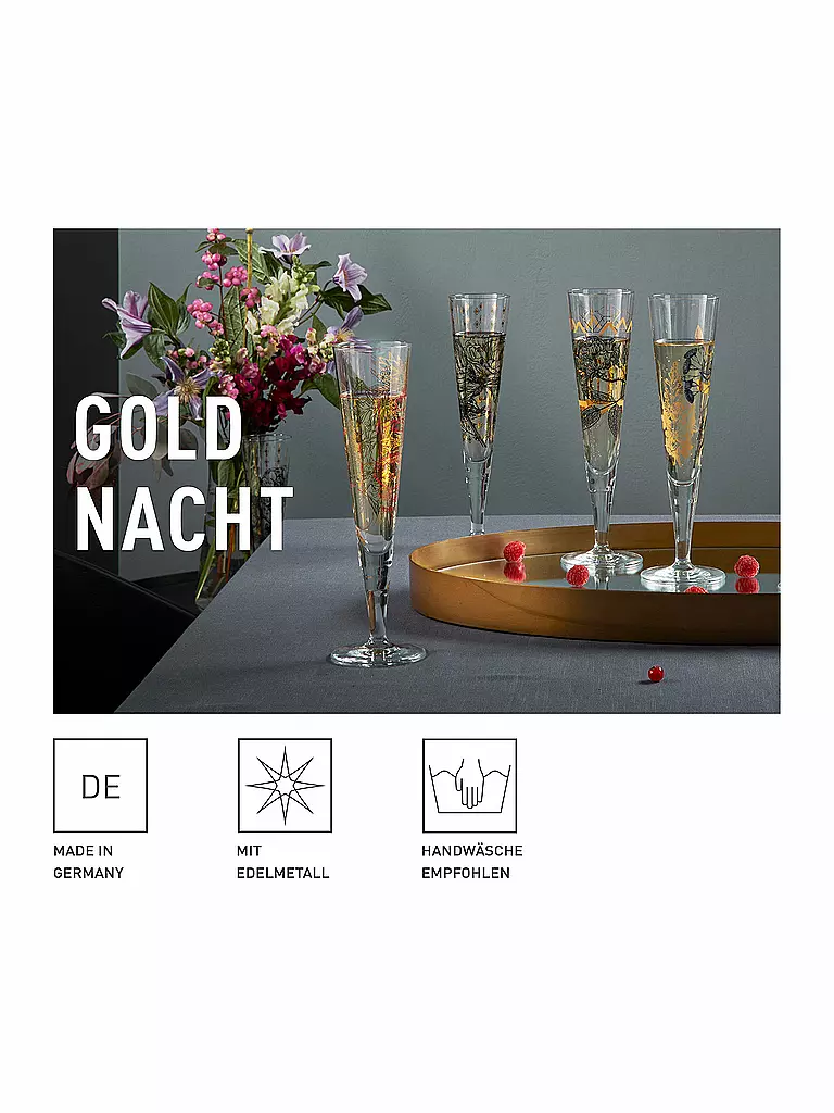 RITZENHOFF Champagnerglas Goldnacht Champus #30 Lisa Hofgärtner 2023 gold