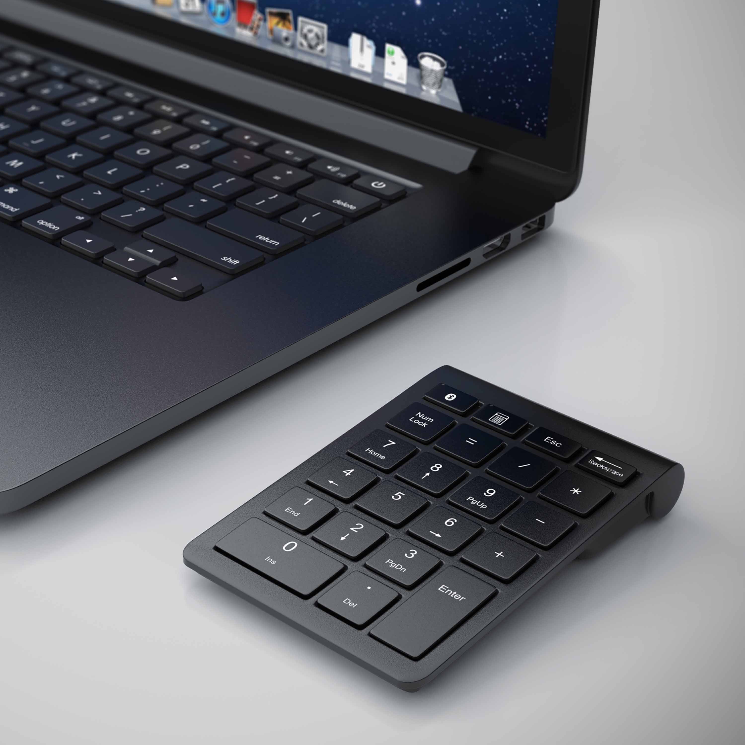 Aplic Bluetooth Numpad mit 22 Tasten Keypad / Ziffernblock mit Multimediatasten