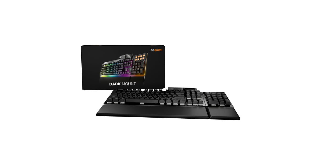 be quiet!Dark Mount Silent Linear, gaming toetsenbord  (Zwart, US lay-out, be quiet! Silent Linear, ARGB, PBT double-shot Keycaps, Media Dock)