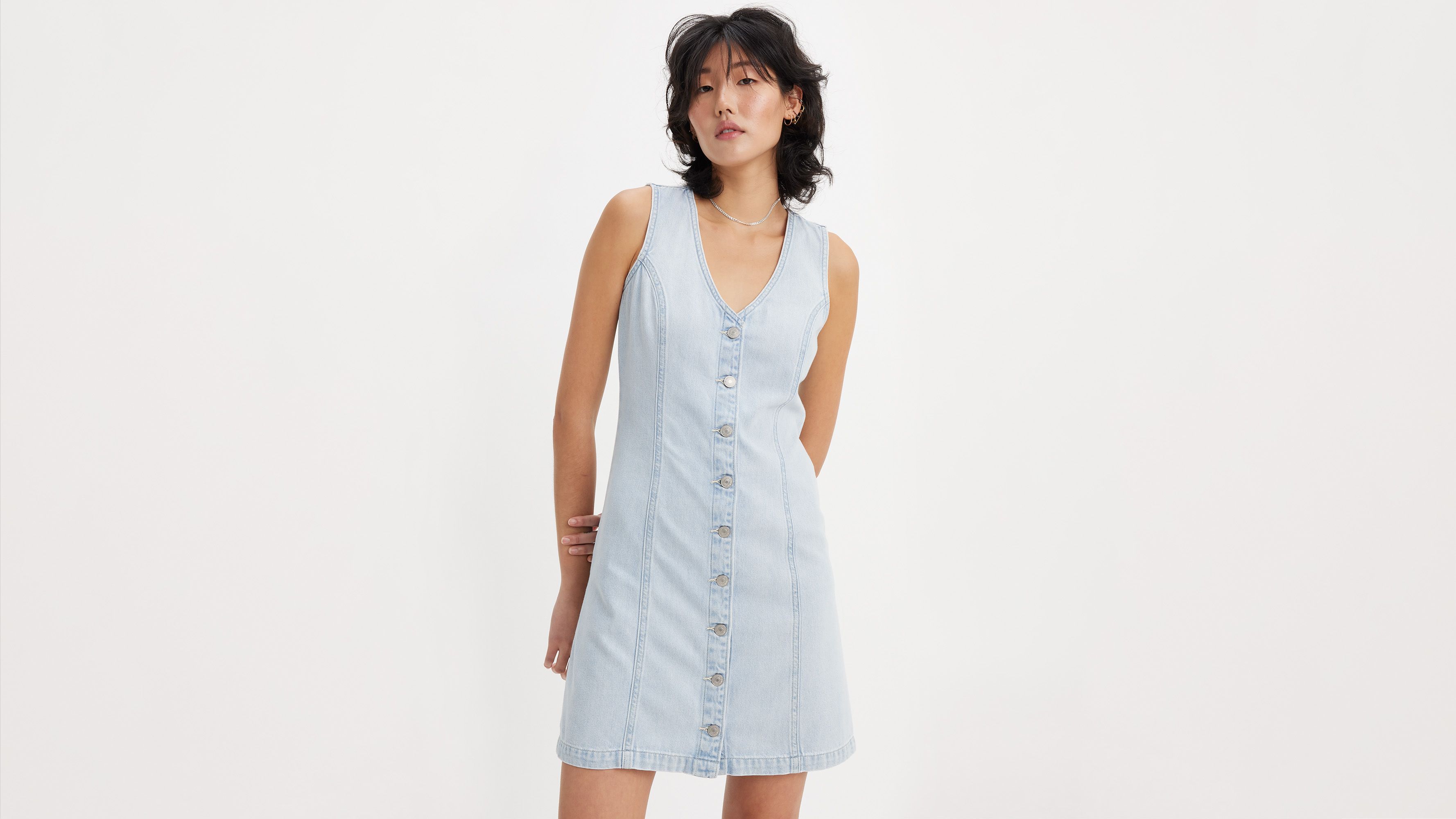 Robe courte denim Thora - Never Going To Change 2 - Bleu