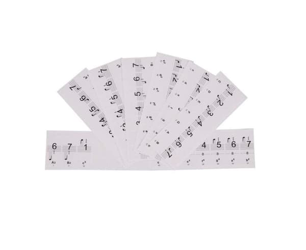 Note-klistremerker for piano-/keyboard-pianotaster