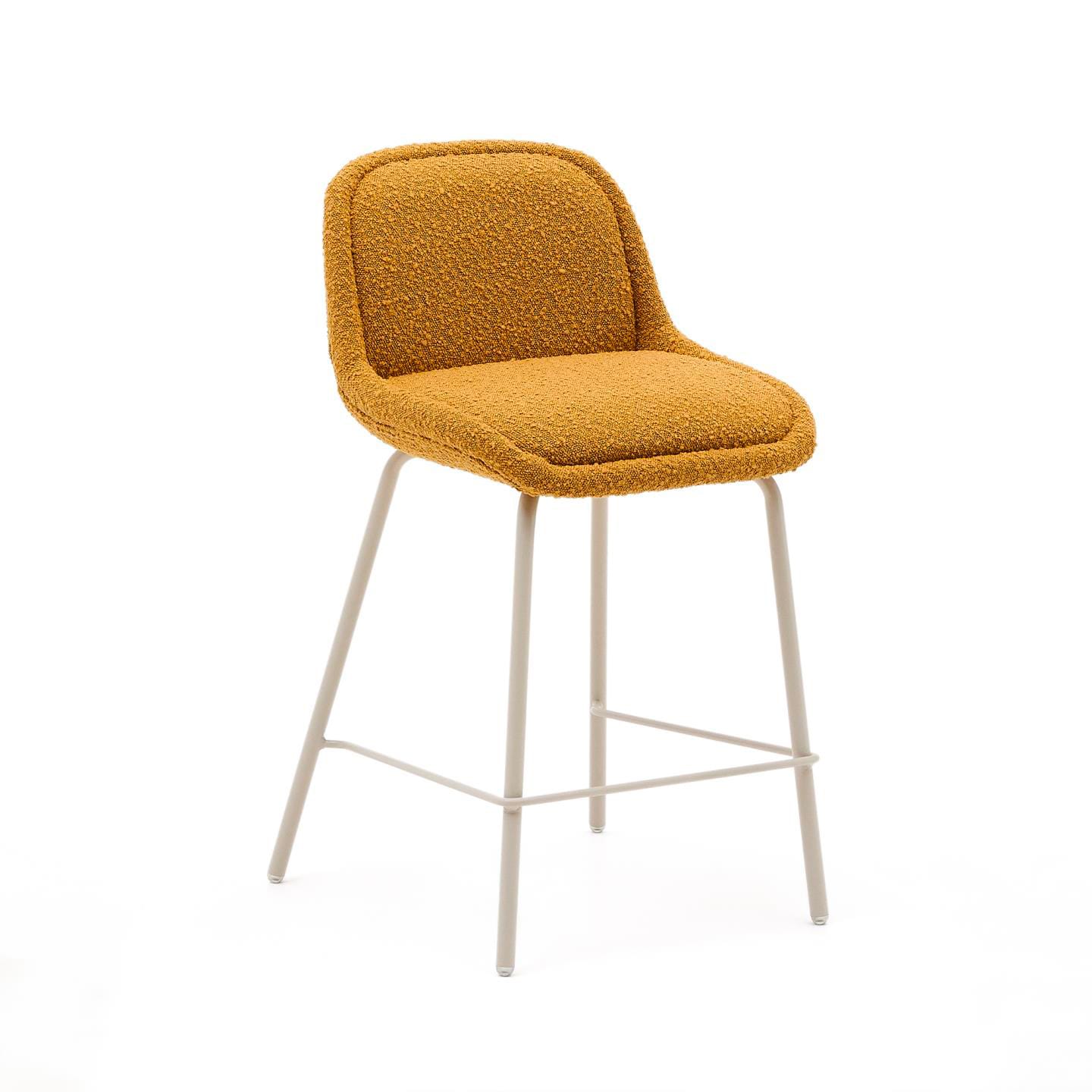 Kave Home Barhocker AIMIN senfgelb/beige