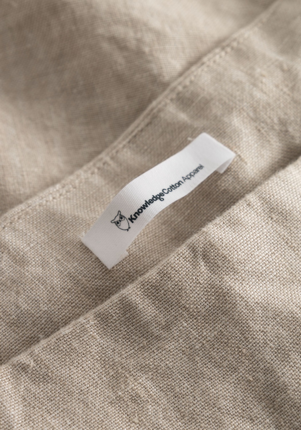 Knowledge Cotton Apparel Wickelrock Linen Wrap Short Skirt Light Feather Gray