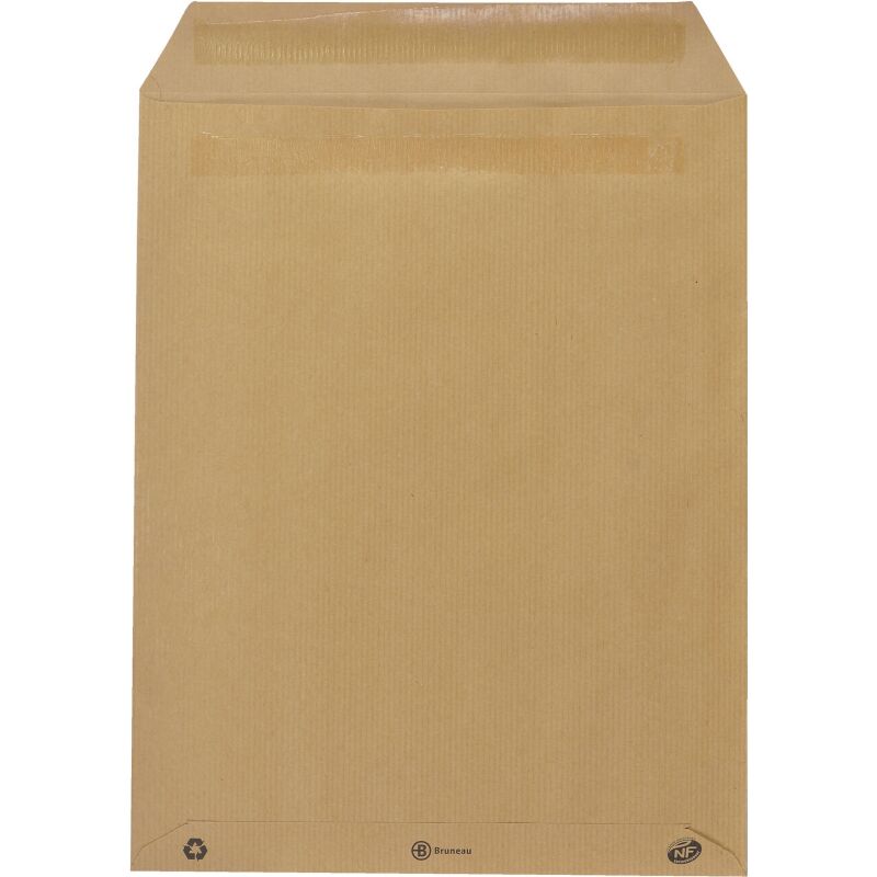 Bruneau - Pochette kraft milleraies brun 260 x 330 mm 90 g sans fenêtre - Boîte de 250