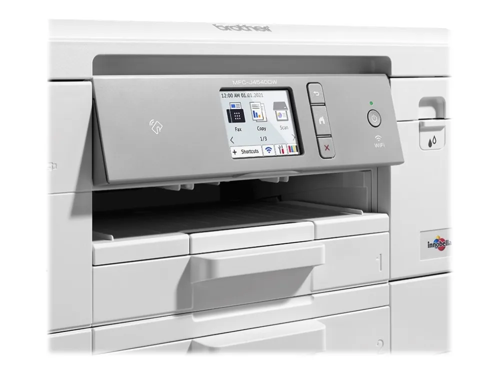 Brother MFC-J4540DW - Multifunktionsprinter - farve - blækprinter - A4 (210 x 297 mm) (original) - A4/Legal (medie) - op til 13 spm (kopiering) - op til 20 spm (udskriver) - 150 ark - 14.4 Kbps - USB 2.0, LAN, Wi-Fi(n), NFC