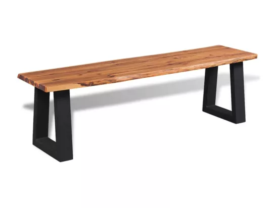 Banc en bois d'acacia massif 145 cm