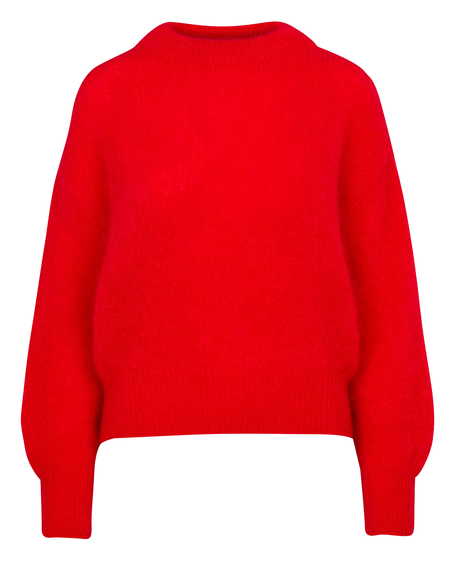 JANE - Pull col rond en laine mélangée | Rouge