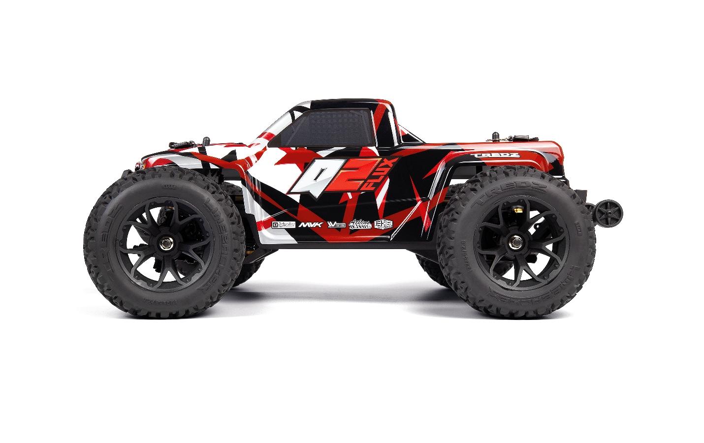 Monster Truck Quantum2 MT Flux 4WD Rot, ARTR, 1:10<br>Off-Road RC Modell mit Brushless Allradantrieb