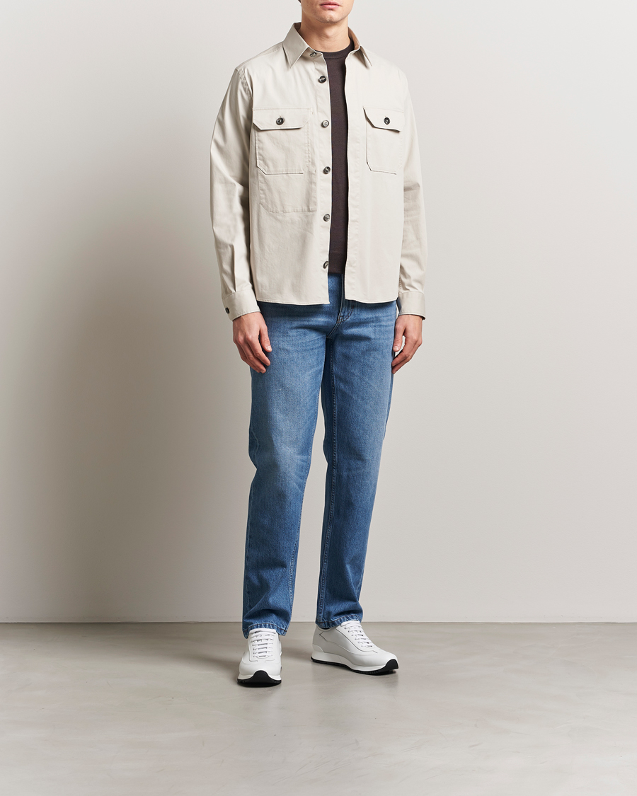 Zegna Premium Cotton Overshirt Beige