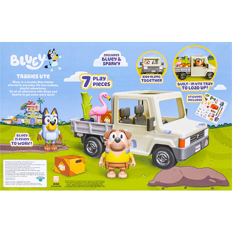 Bluey arbejds-ladvogn m. figurer