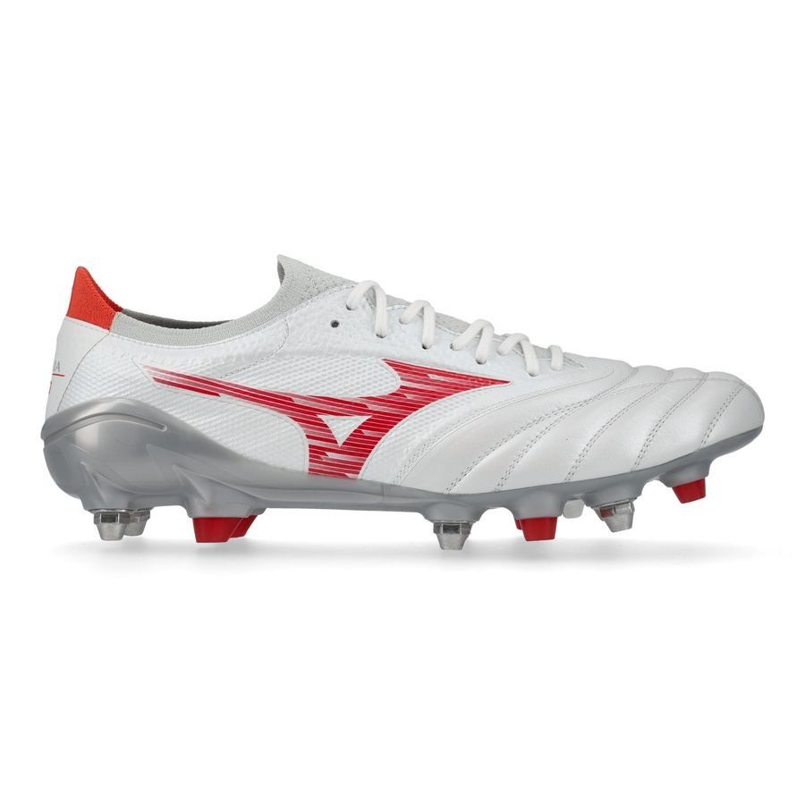 Mizuno Morelia Neo IV Beta Elite SG Charge - Blanc/Radiant Red