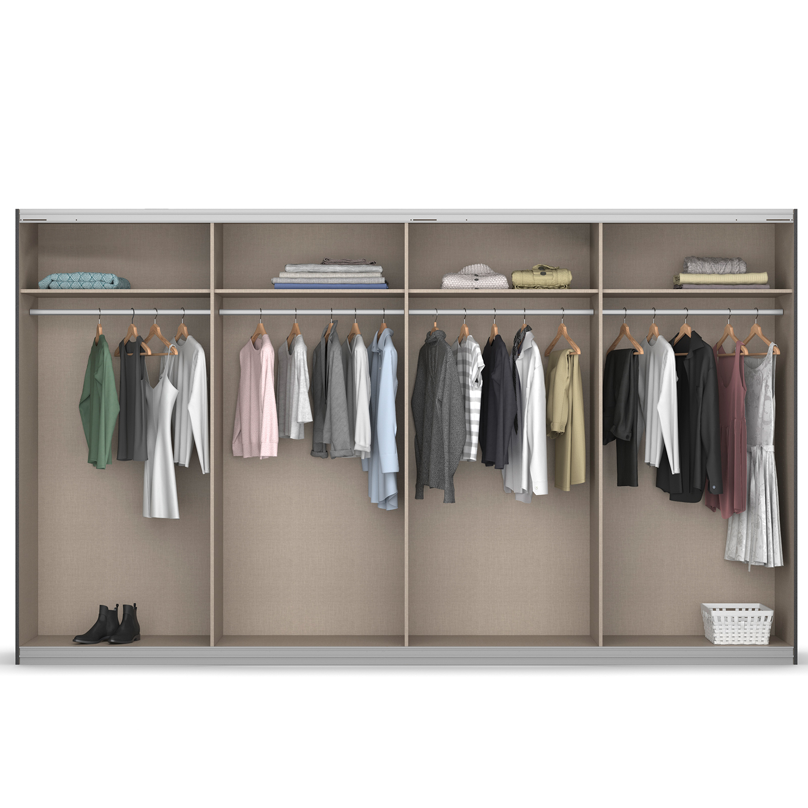Schwebetürenschrank - Eiche Sonoma - 360x211 cm
