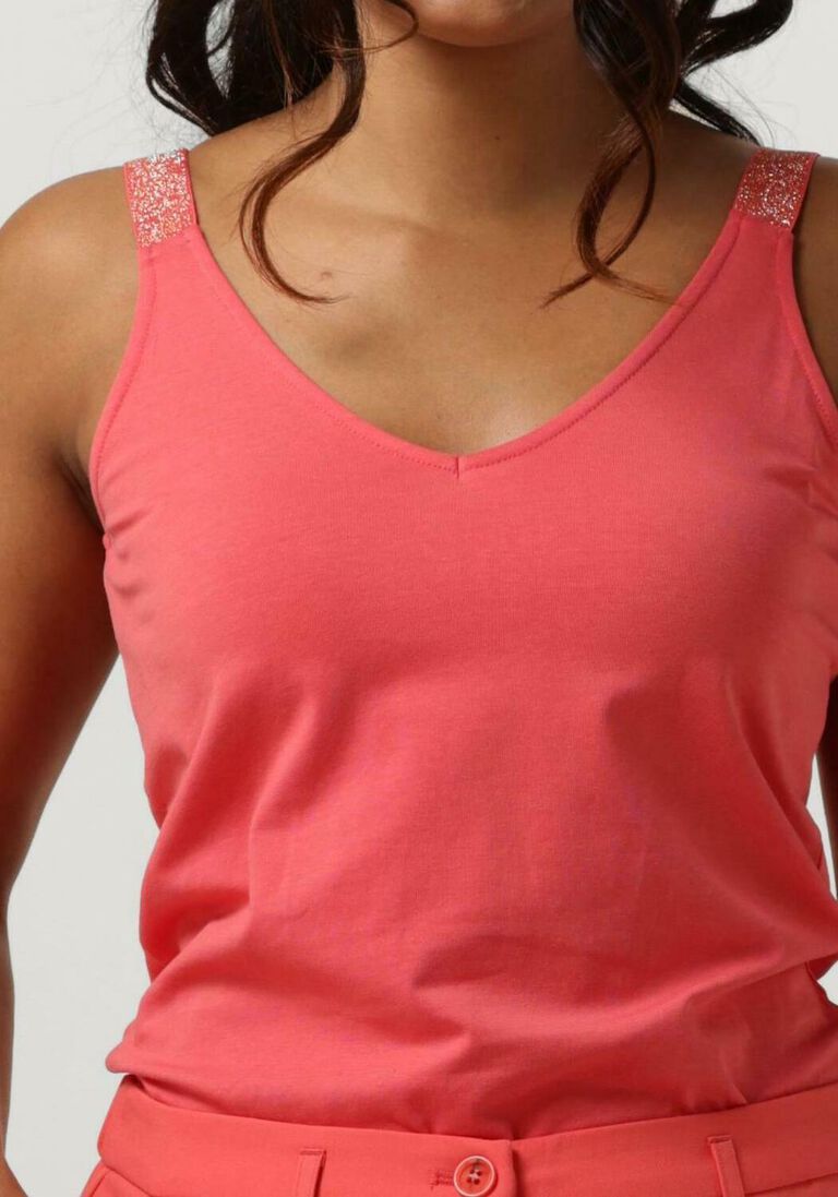 SUMMUM roze summum top singlet reversible cotton elastane basics
