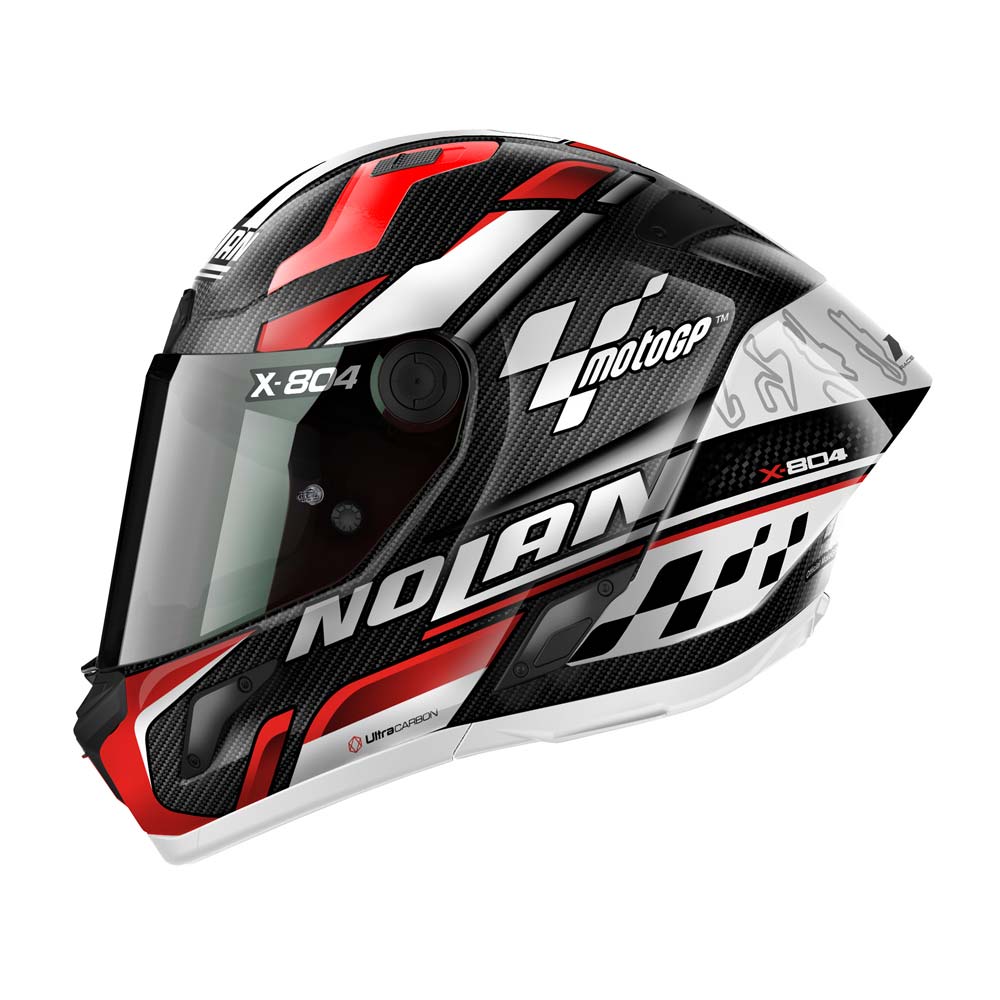 Nolan - Casque X-804 RS Ultra Carbon MotoGP Carbone / Blanc / Rouge