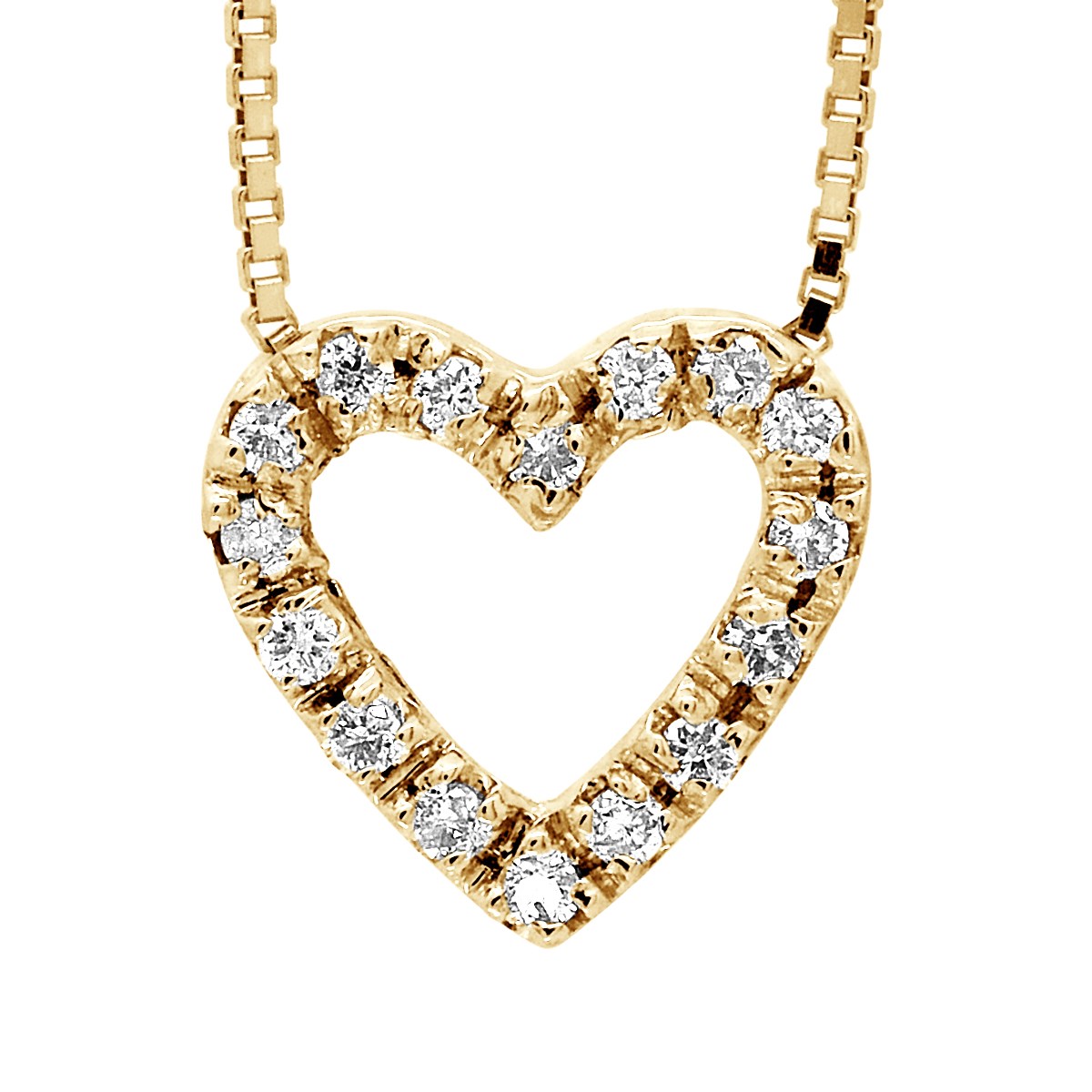 Collier Diamants 0,070 Cts Or Jaune 18 Carats