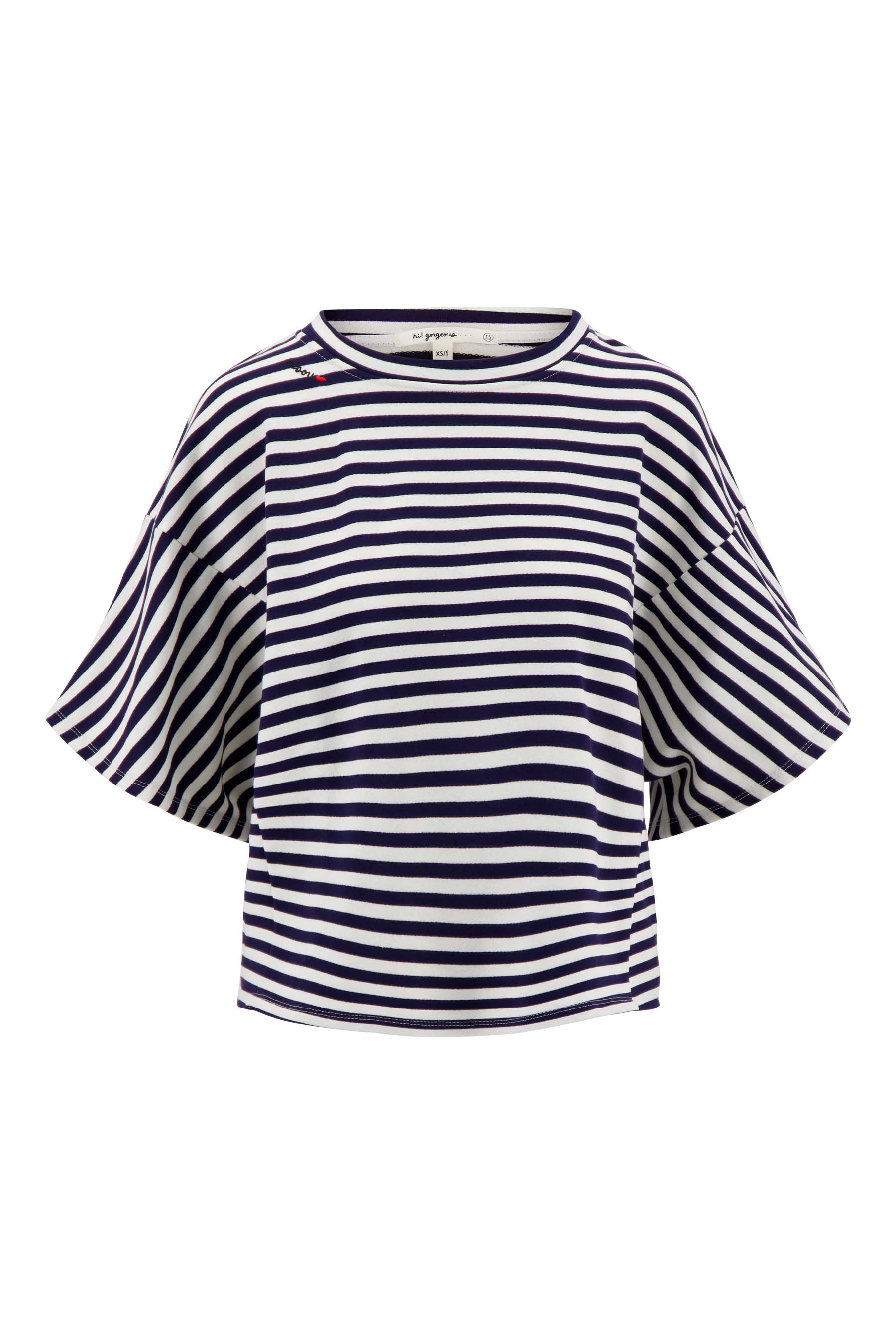 Gestreept sweatshirt met details