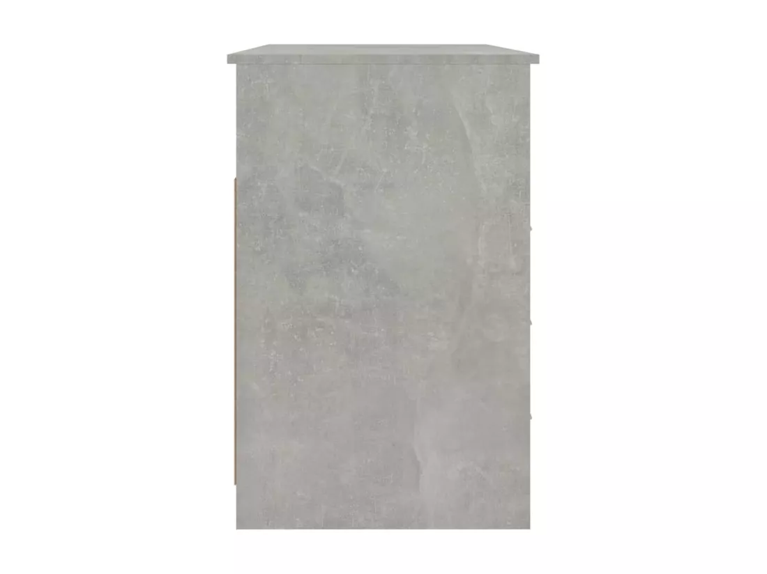 Bureau avec tiroirs Gris béton 102x50x76 cm Bois d'ingénierie